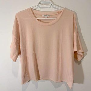 Aritzia Community Pink Flowy Shirt